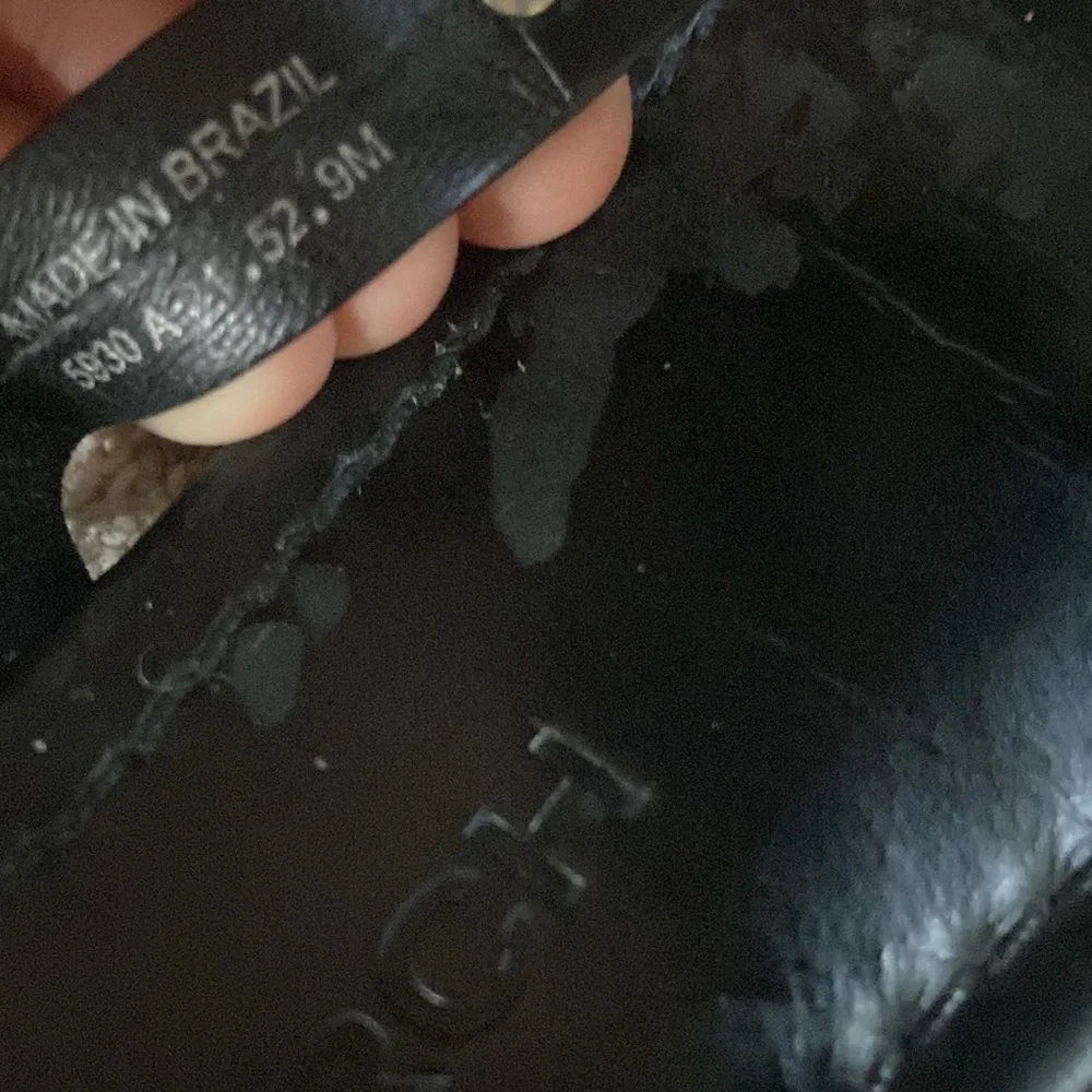 Tory Burch Leather Logo Miller Thong Sandals Sz 9 Black Leather - Picture 7 of 8